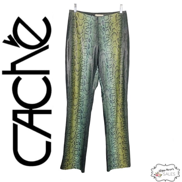 Cache Pants - Vintage Cache Snakeskin Stretch Pants
